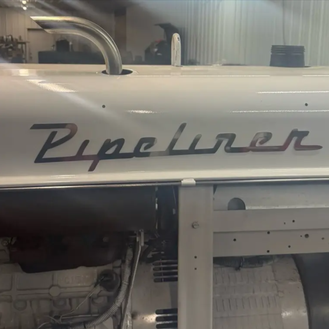 Stainless Steel Pipeliner sign for welding machine hood/doors/wherever