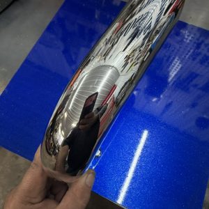 Alternative view of miller polished exhaust tip