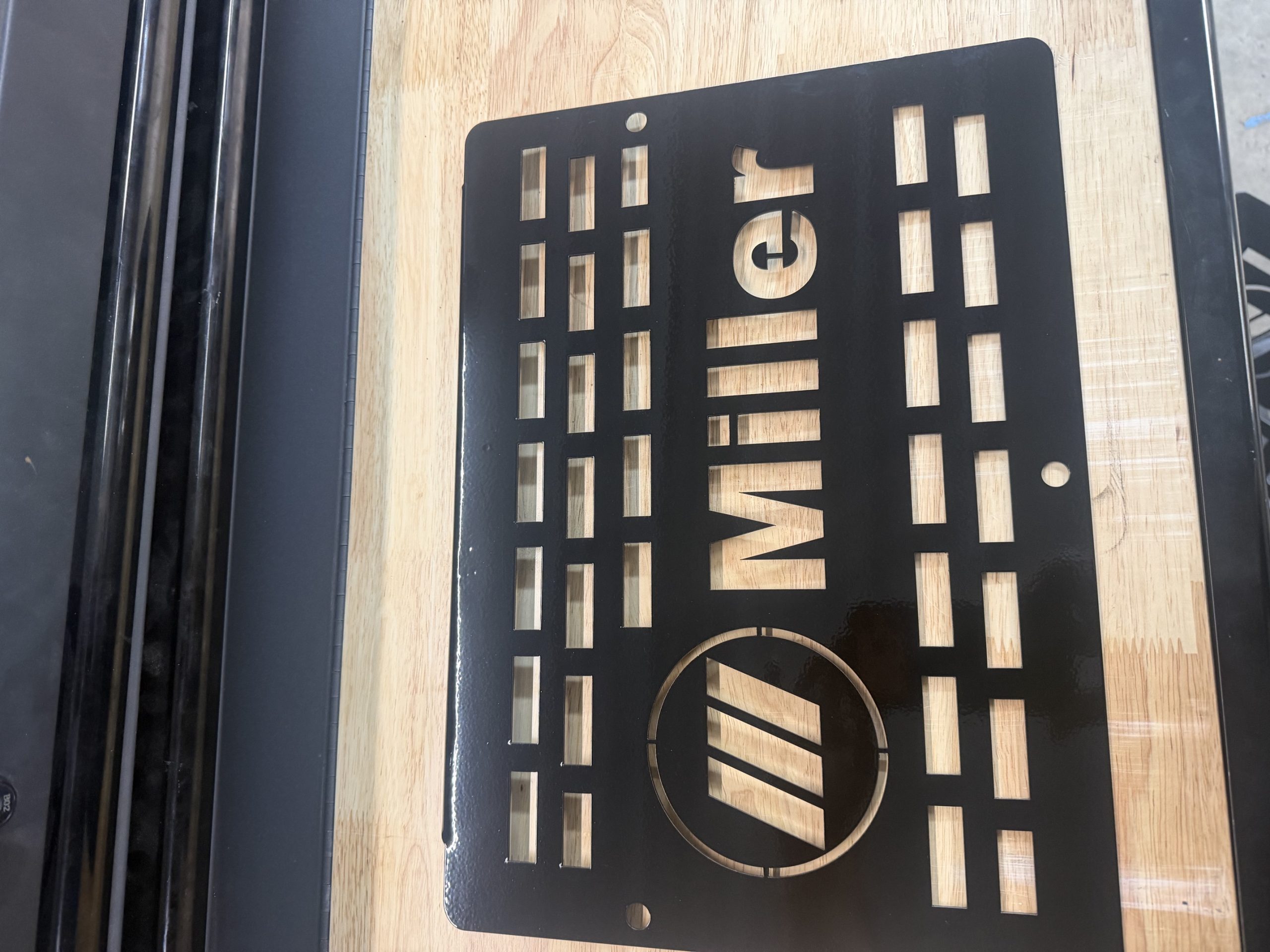 miller custom front rotor cover powder coated black 300/350/400